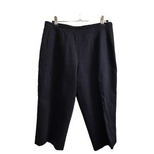 Petite Sophisticate Black Cropped High Rise Dress Pants Women's Petite 8P 1033